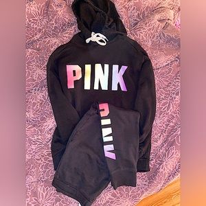 Pink VS hoodie and jogger Set